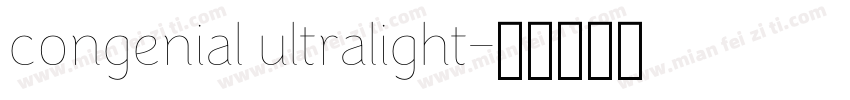 congenial ultralight字体转换